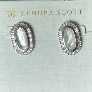Kendra Scott Silver and Pearl Earrings